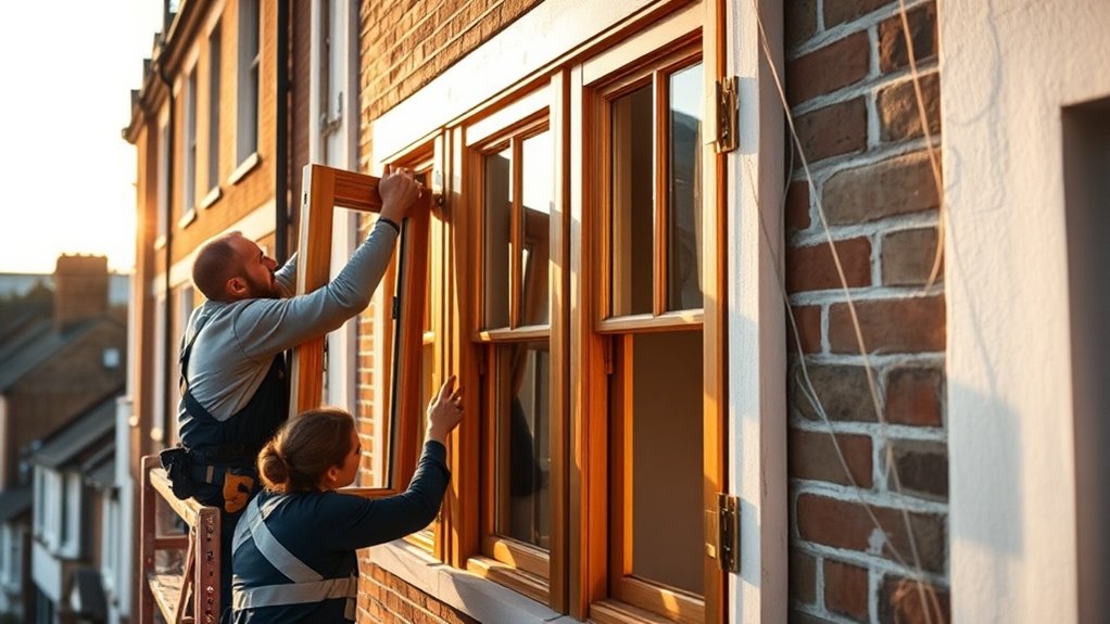 Wooden Window Installation Westcombe Park